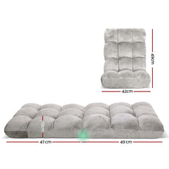 Artiss Lounge Sofa Bed Flannel Fabric Grey Tristar Online