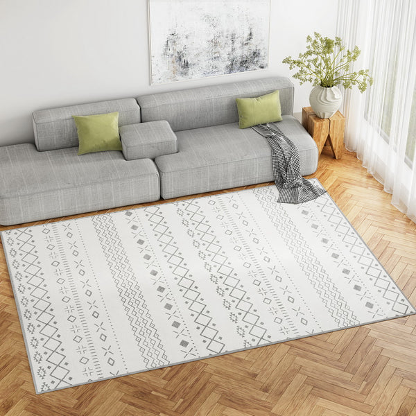 Artiss Floor Rugs 200x290cm Washable Area Mat Large Carpet Soft Short Pile Una Tristar Online