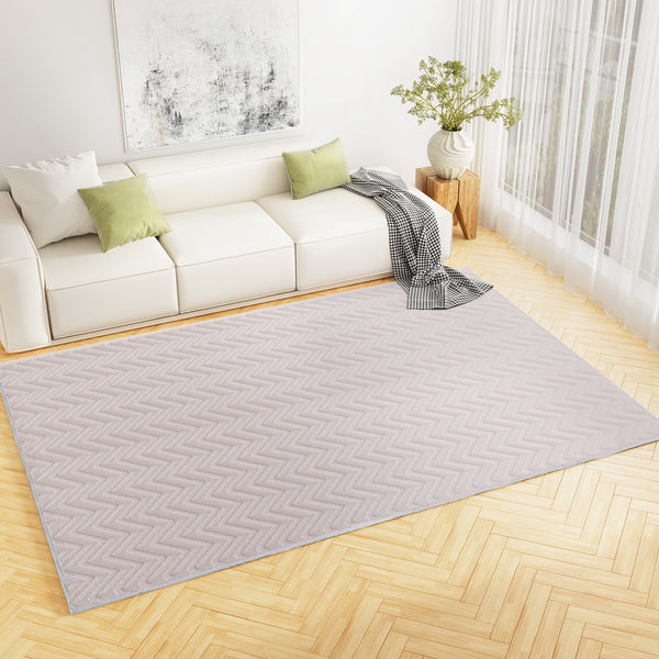 Artiss Floor Rugs 200x290cm Washable Area Mat Large Carpet Microfiber Ripple Tristar Online