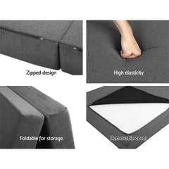 Giselle Bedding Foldable Mattress Folding Foam Bed Single Grey Tristar Online