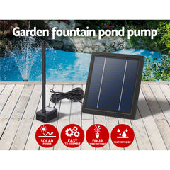 Gardeon Solar Pond Pump Submersible Powered Garden Pool Water Fountain Kit 6.1FT Tristar Online