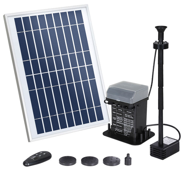 Gardeon Solar Pond Pump with Battery Kit LED Lights 5.2FT Tristar Online