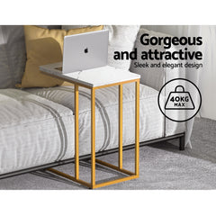 Artiss Coffee Table Side Table Marble Effect Emma Tristar Online