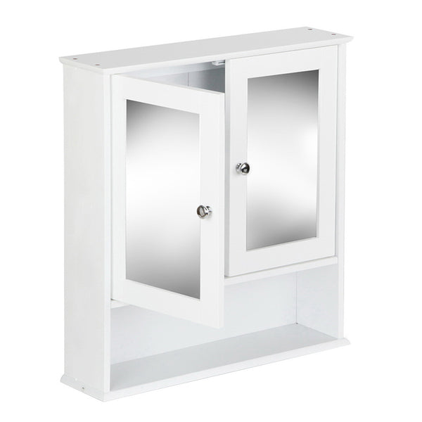 Artiss Bathroom Tallboy Storage Cabinet with Mirror - White Tristar Online