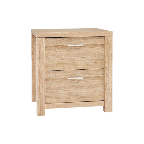 Artiss Bedside Table 2 Drawers - MAXI Pine Tristar Online