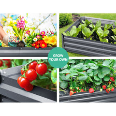 Greenfingers 2x Garden Bed 210x90cm Planter Box Raised Container Galvanised Herb Tristar Online