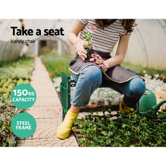 Gardeon Garden Kneeler 3-in-1 Padded Seat Stool Outdoor Bench Knee Pad Foldable Tristar Online