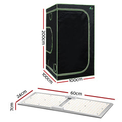 Greenfingers Grow Tent 2200W LED Grow Light Hydroponics Kits Hydroponic System Tristar Online
