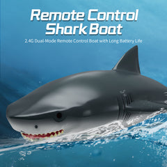 Remote Control 2 in 1 Dual Mode RC Electric Cordless Shark Speedboat Toy For Kids Trion