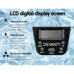 Devanti 2L Portable Ice Cuber Maker & Water Dispenser - Silver Tristar Online