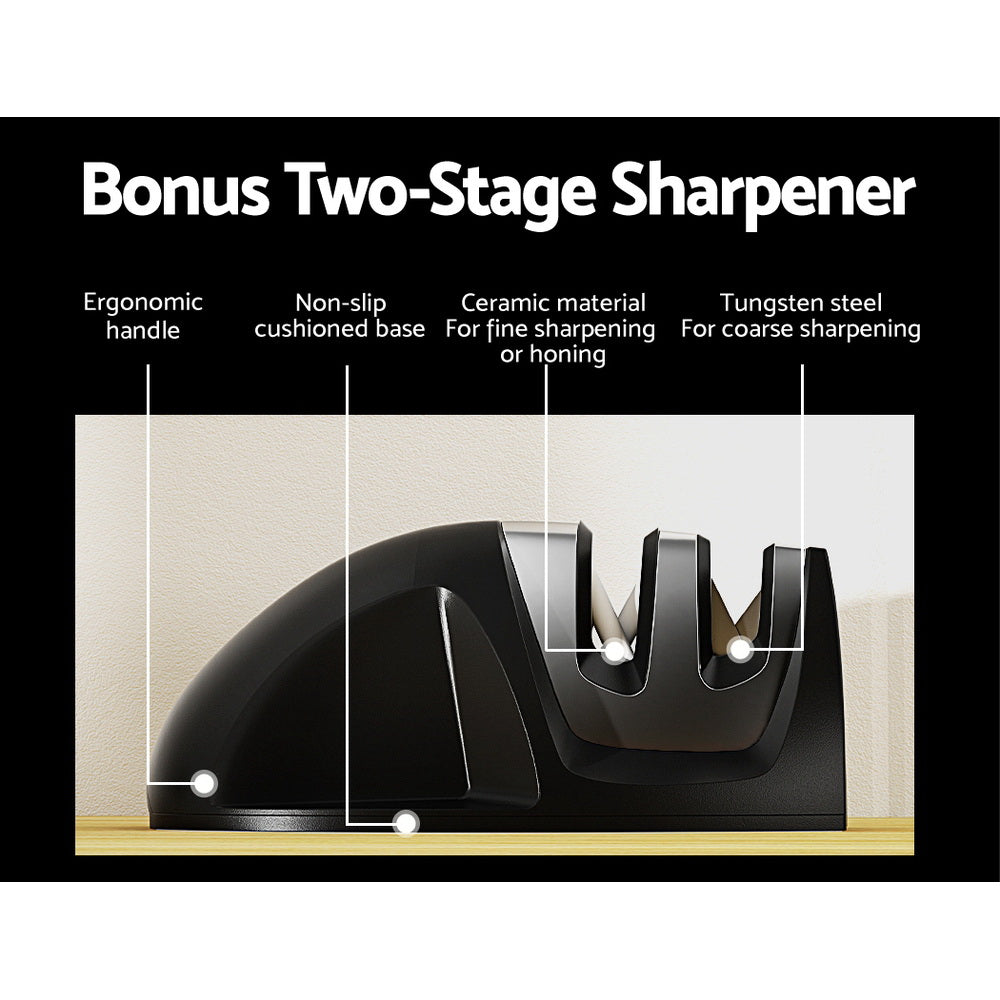 5-Star Chef 7PCS Kitchen Knife Set Stainless Steel Non-stick with Sharpener Tristar Online