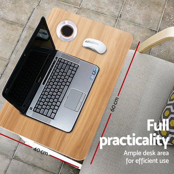 Artiss Laptop Table Desk Portable - Light Wood Tristar Online