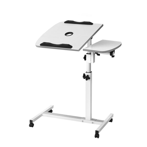 Artiss Laptop Table Desk Adjustable Stand With Fan - White Tristar Online
