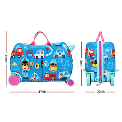 Wanderlite 17" Kids Ride On Luggage Children Suitcase Trolley Travel Car Tristar Online