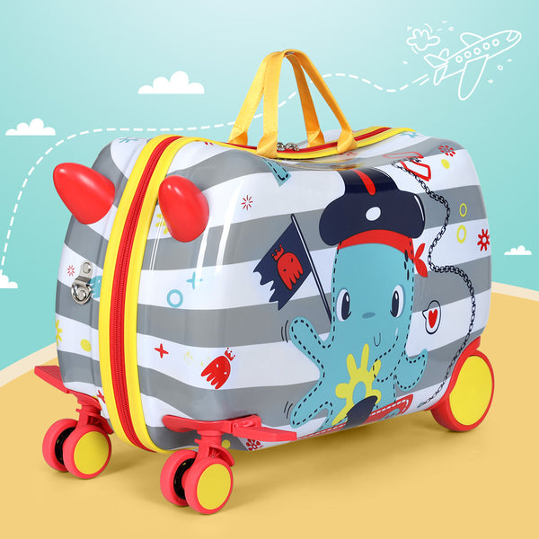 Wanderlite 17" Kids Ride On Luggage Children Suitcase Trolley Travel Octopus Tristar Online