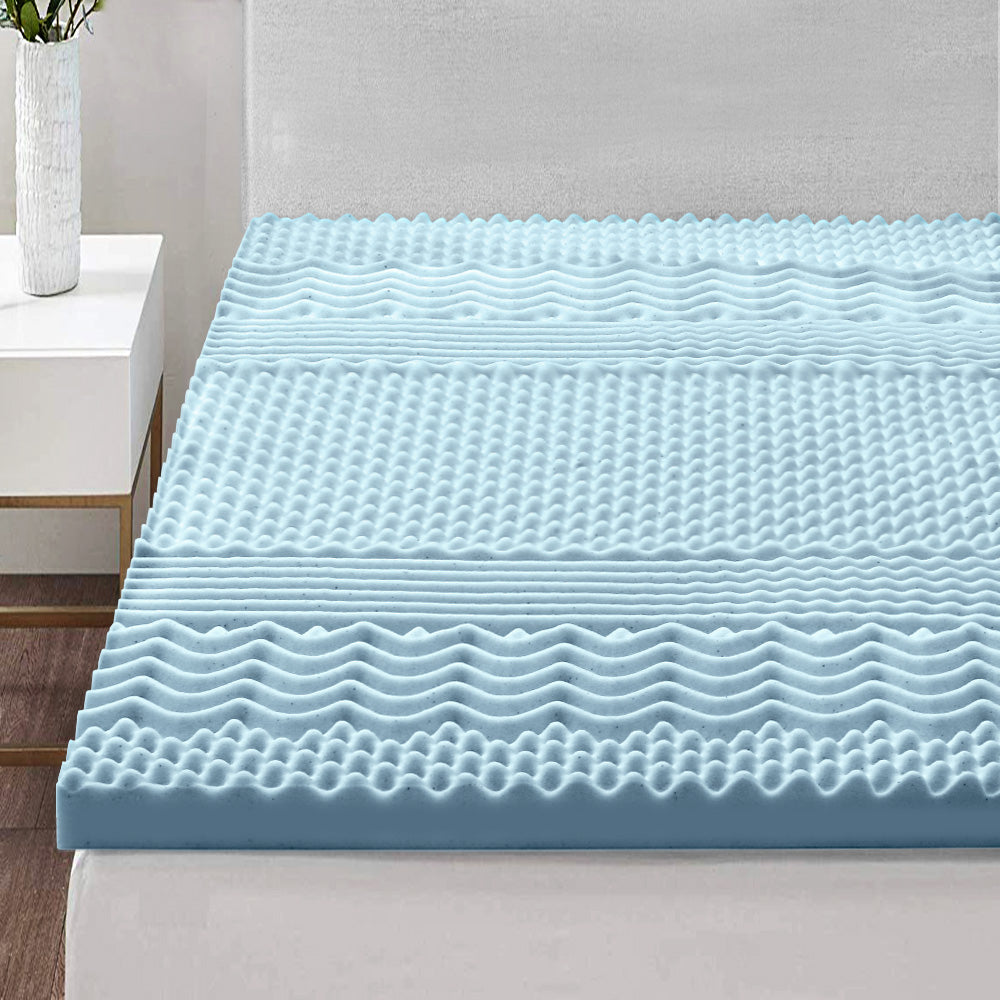 Giselle Bedding Cool Gel 7-zone Memory Foam Mattress Topper w/Bamboo Cover 5cm - Single Tristar Online
