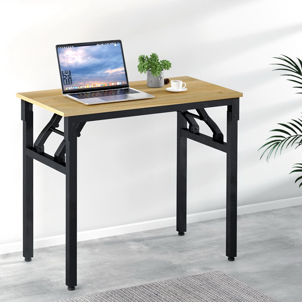 Artiss Computer Desk Laptop Table Bookshelf Desk Storage Rack Office Study Oak Tristar Online