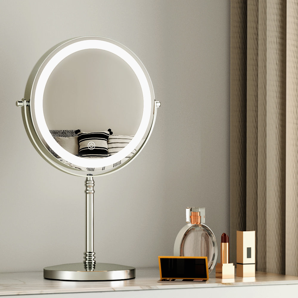 Embellir Makeup Mirror LED Light Cosmetic Round 360° Rotation 10X Magnifying Tristar Online
