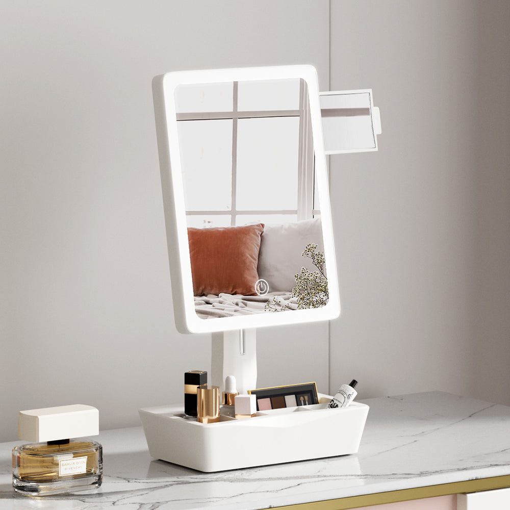 Embellir Makeup Mirror 10X Magnifying with LED light Storage Cosmetic Mirror Tristar Online