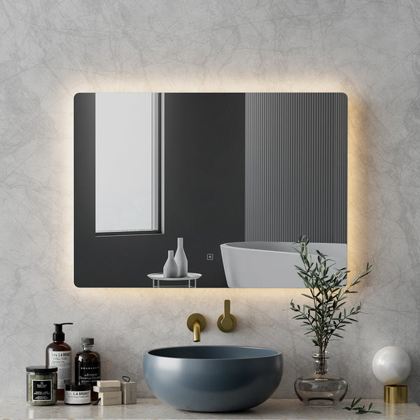 Embellir Wall Mirror 70X50cm with LED Light Bathroom Home Decor Round Rectangle Tristar Online