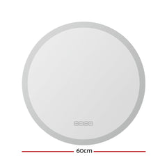 Embellir Bluetooth LED Wall Mirror With Light 60CM Bathroom Decor Round Mirrors Tristar Online