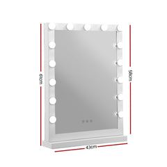 Embellir Hollywood Makeup Mirror With Light 15 LED Bulbs Vanity Lighted Stand Tristar Online