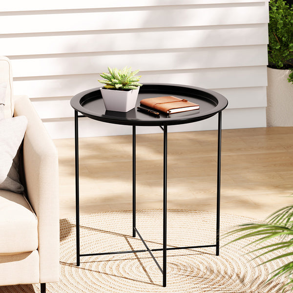 Gardeon Coffee Side Table Steel Outdoor Furniture Indoor Desk Patio Garden Tristar Online