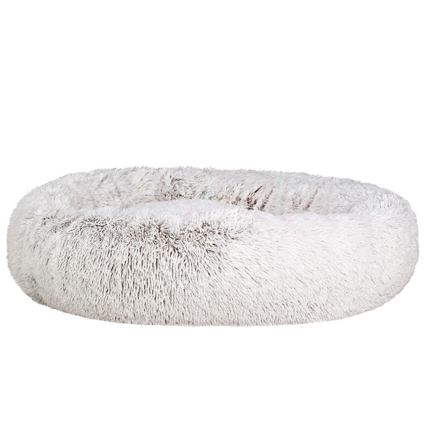 i.Pet Pet Bed Dog Cat 110cm Calming Extra Large Soft Plush White Brown Tristar Online