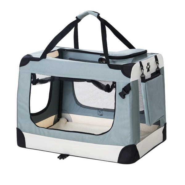 i.Pet Pet Carrier Soft Crate Dog Cat Travel 90x61CM Portable Foldable Car 2XL Tristar Online