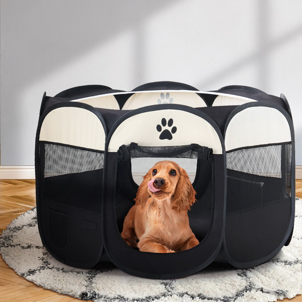 i.Pet Dog Playpen Pet Playpen Enclosure Crate 8 Panel Play Pen Tent Bag Fence Puppy XL Tristar Online