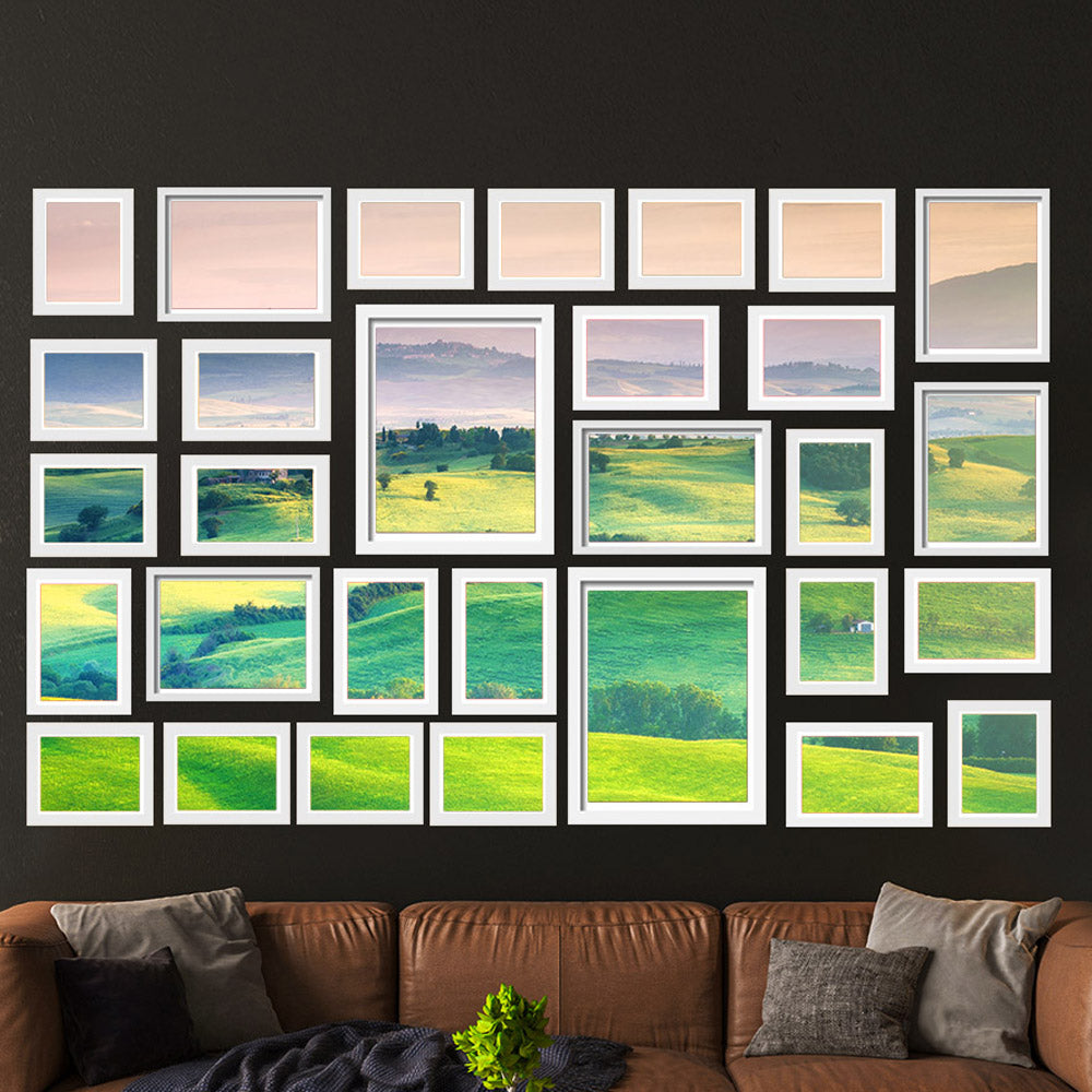 Artiss Photo Frames 30PCS 8x10in 5x7in 4x6in 3.5x5in Hanging Wall Frame White Tristar Online