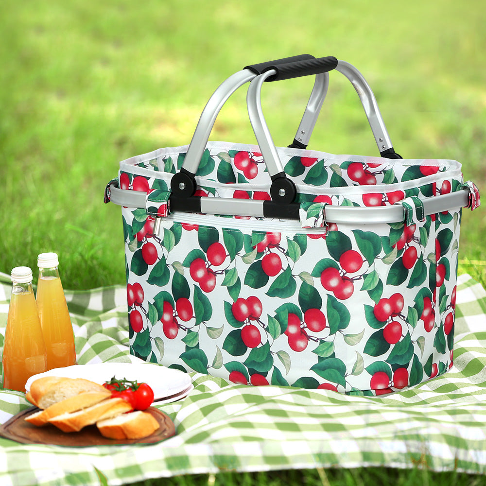 Alfresco Picnic Bag Basket Folding Hamper Camping Hiking Insulated Outdoor Tristar Online