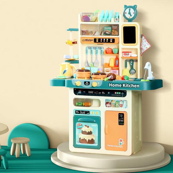 Keezi Kids Kitchen Playset Pretend Play Food Sink Cooking Utensils 73pcs Tristar Online