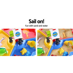 Keezi Kids Beach Sand and Water Sandpit Outdoor Table Childrens Bath Toys Tristar Online