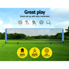 Everfit Portable Sports Net Stand Badminton Volleyball Tennis Soccer 4m 4ft Blue Tristar Online