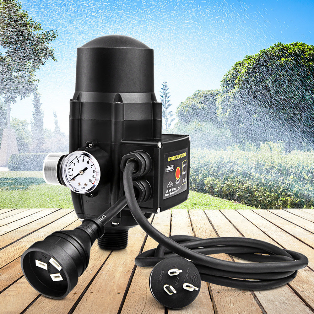 Giantz Adjustable Automatic Electronic Water Pump Controller - Black Tristar Online
