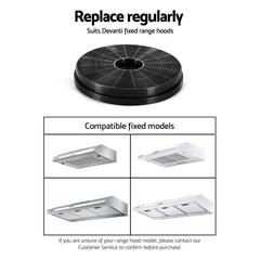 Devanti Fixed Range Hood Rangehood Carbon Charcoal Filters Replacement For Ductless Ventless Tristar Online