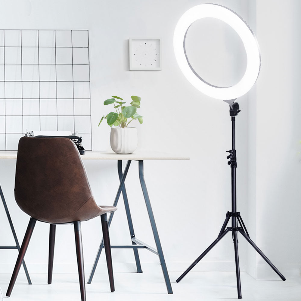 Embellir Ring Light 19" LED 6500K 5800LM Dimmable Diva With Stand Silver Tristar Online