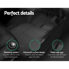 Weisshorn Car Floor Mats Rubber Fits Ford Ranger PX PX2 PX3 Dual Cab 2011-2022 3D Tristar Online