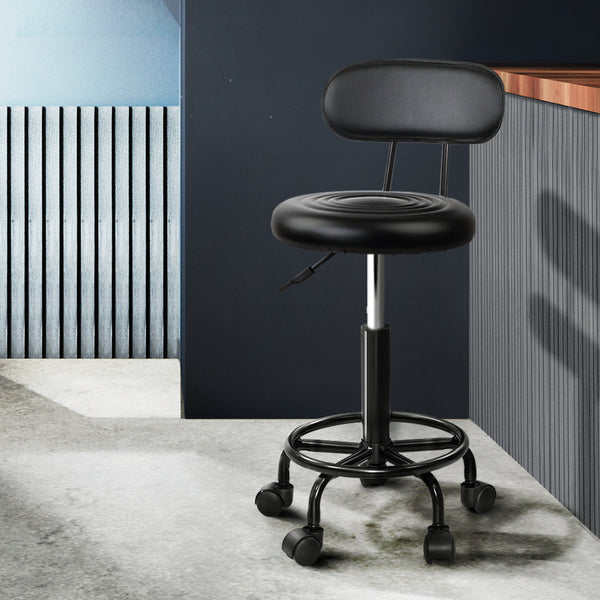 Artiss Salon Stool Swivel Chairs with Back Barber Beauty Hydralic Lift Tristar Online