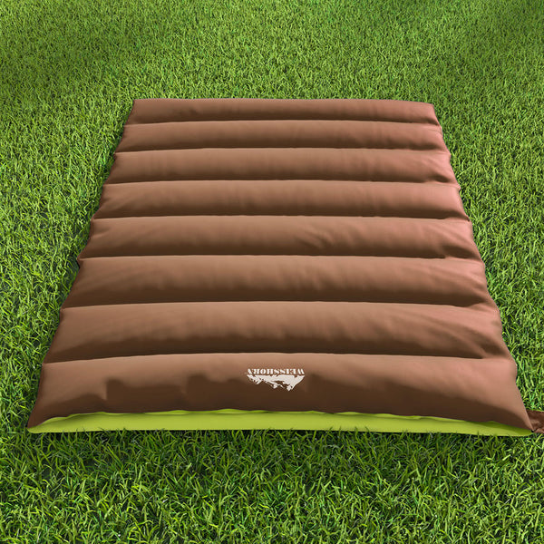Weisshorn Sleeping Bag Double Bags Thermal Camping Hiking Tent Brown -5°C Tristar Online
