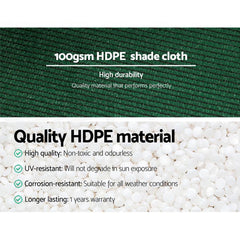 Instahut 50% Shade Cloth 1.83x30m Shadecloth Sail Heavy Duty Green Tristar Online