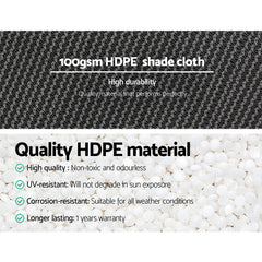 Instahut 50% Shade Cloth 1.83x30m Shadecloth Wide Heavy Duty White Tristar Online