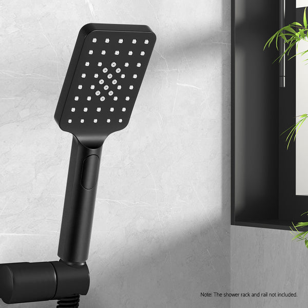 Handheld Shower Head 3.1'' High Pressure 3 Spray Modes Square Black Tristar Online