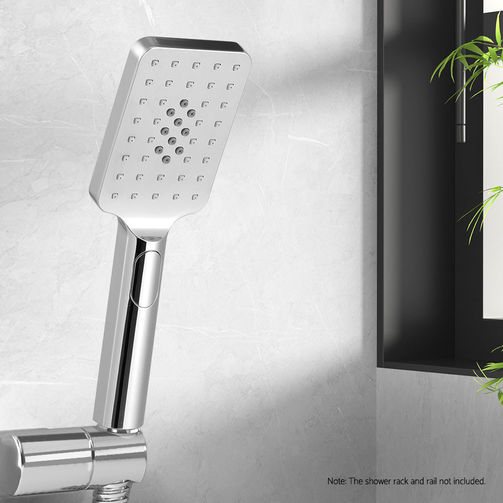 Handheld Shower Head 3.1'' High Pressure 3 Spray Modes Square Chrome Tristar Online