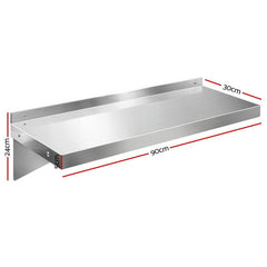 Cefito 900mm Stainless Steel Kitchen Wall Shelf Mounted Rack Tristar Online