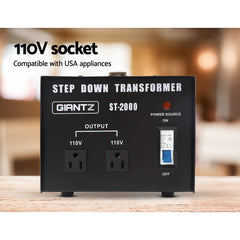 Giantz 2000 Watt Step Down Transformer Tristar Online