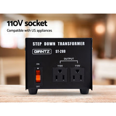 Giantz 200 Watt Step Down Transformer Tristar Online