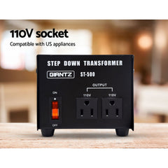 Giantz Stepdown Transformer 500W 240V to 110V Tristar Online