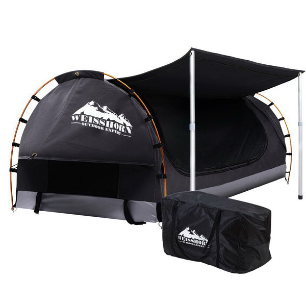 Weisshorn Double Swag Camping Swags Canvas Free Standing Dome Tent Dark Grey Tristar Online